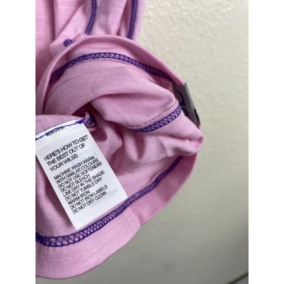 Wilss Merino Wool Womens Baselayer Top size XL Pink Short Sleeves V-Neck Outdoor - Picture 4 of 12